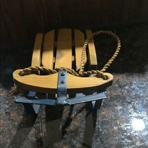 Rustic Wooden Holiday Sled Decor